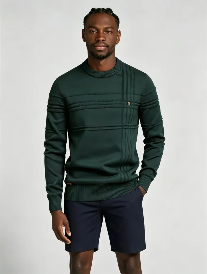 Modern Fit Solid Color Crew Neck Sweater - Image 13