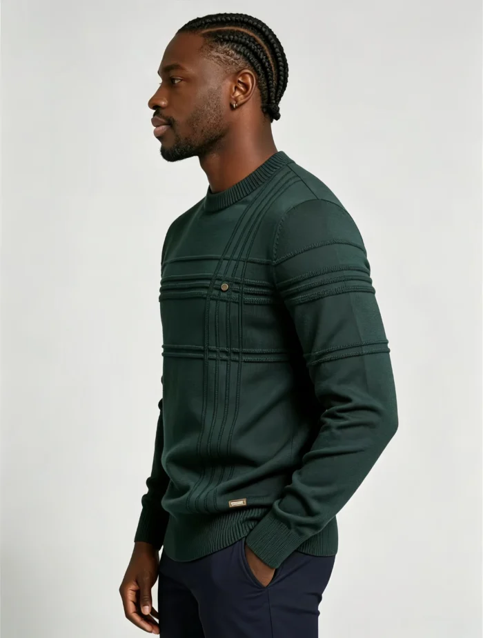 Modern Fit Solid Color Crew Neck Sweater - Image 12