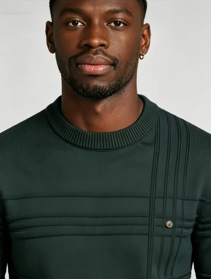 Modern Fit Solid Color Crew Neck Sweater - Image 10