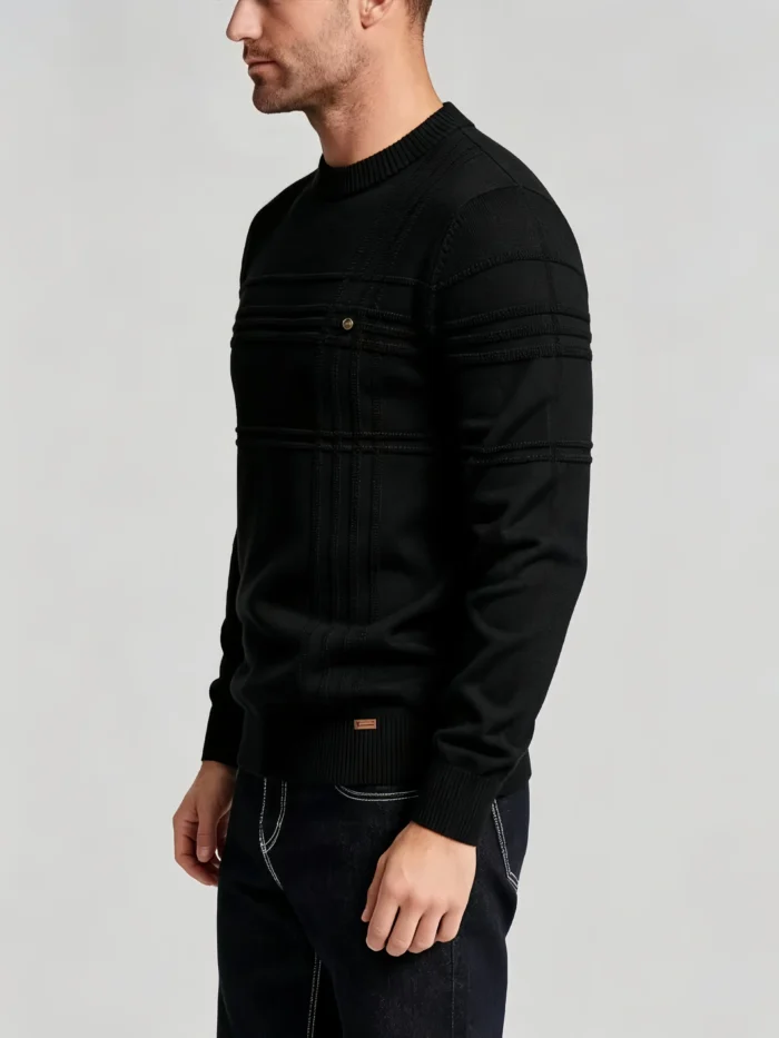 Modern Fit Solid Color Crew Neck Sweater - Image 8