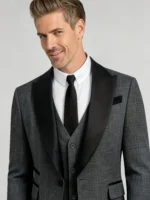 Men's All-Day Comfort 3-Piece Tuxedo Suit with Vest Versatile for Wedding, Dinner & Formal Events - Image 2