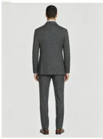 Men's All-Day Comfort Wrinkle-Resistant Pinstripe Suit Set for Work, Daily Wear & Semi-Formal Events - Image 4
