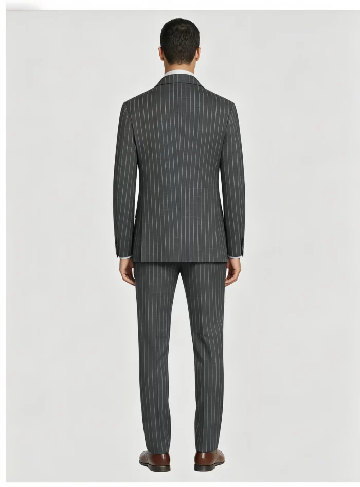 Men's All-Day Comfort Wrinkle-Resistant Pinstripe Suit Set for Work, Daily Wear & Semi-Formal Events - Image 4