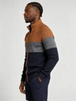 Men's Soft Stretch Color Block Zip Knit Cardigan Multi Occasion Breathable Daily Travel Lightweight Layering Sweater - Image 7