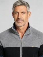 Men's Soft Stretch Color Block Zip Knit Cardigan Multi Occasion Breathable Daily Travel Lightweight Layering Sweater - Image 13