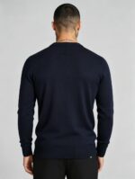 Men's Solid V Neck Long Sleeve Knit Sweater Soft Warm Business Casual Layering Base Pullover - Image 4