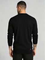 Men's Solid V Neck Long Sleeve Knit Sweater Soft Warm Business Casual Layering Base Pullover - Image 9