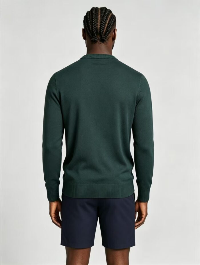 Men's Solid V Neck Long Sleeve Knit Sweater Soft Warm Business Casual Layering Base Pullover - Image 13