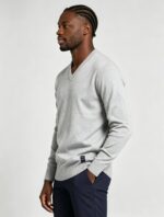 Men's Solid V Neck Long Sleeve Knit Sweater Soft Warm Business Casual Layering Base Pullover - Image 15