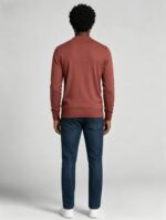 Men's Solid V Neck Long Sleeve Knit Sweater Soft Warm Business Casual Layering Base Pullover - Image 32