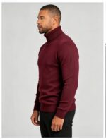 Men's Slim Fit Solid Turtleneck Long Sleeve Knit Sweater Soft Warm Fall Winter Base Layer Pullover - Image 4