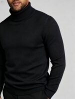Men's Slim Fit Solid Turtleneck Long Sleeve Knit Sweater Soft Warm Fall Winter Base Layer Pullover - Image 12