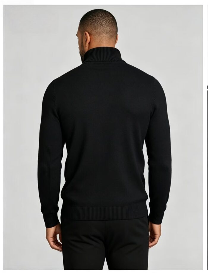 Men's Slim Fit Solid Turtleneck Long Sleeve Knit Sweater Soft Warm Fall Winter Base Layer Pullover - Image 13