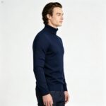 Men's Slim Fit Solid Turtleneck Long Sleeve Knit Sweater Soft Warm Fall Winter Base Layer Pullover - Image 15