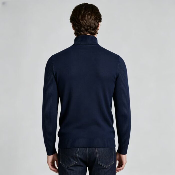 Men's Slim Fit Solid Turtleneck Long Sleeve Knit Sweater Soft Warm Fall Winter Base Layer Pullover - Image 16