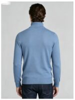 Men's Slim Fit Solid Turtleneck Long Sleeve Knit Sweater Soft Warm Fall Winter Base Layer Pullover - Image 20