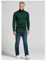 Men's Slim Fit Solid Turtleneck Long Sleeve Knit Sweater Soft Warm Fall Winter Base Layer Pullover - Image 26