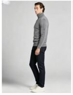 Men's Slim Fit Solid Turtleneck Long Sleeve Knit Sweater Soft Warm Fall Winter Base Layer Pullover - Image 39