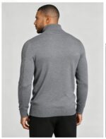 Men's Slim Fit Solid Turtleneck Long Sleeve Knit Sweater Soft Warm Fall Winter Base Layer Pullover - Image 48