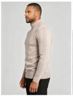 Men's Slim Fit Solid Turtleneck Long Sleeve Knit Sweater Soft Warm Fall Winter Base Layer Pullover - Image 51