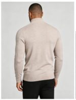 Men's Slim Fit Solid Turtleneck Long Sleeve Knit Sweater Soft Warm Fall Winter Base Layer Pullover - Image 52