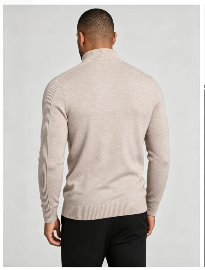 Men's Slim Fit Solid Turtleneck Long Sleeve Knit Sweater Soft Warm Fall Winter Base Layer Pullover - Image 52