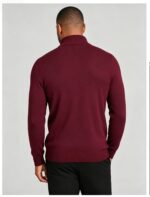 Men's Slim Fit Solid Turtleneck Long Sleeve Knit Sweater Soft Warm Fall Winter Base Layer Pullover - Image 56