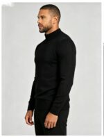 Men's Slim Fit Solid Turtleneck Long Sleeve Knit Sweater Soft Warm Fall Winter Base Layer Pullover - Image 58