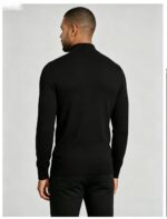 Men's Slim Fit Solid Turtleneck Long Sleeve Knit Sweater Soft Warm Fall Winter Base Layer Pullover - Image 59