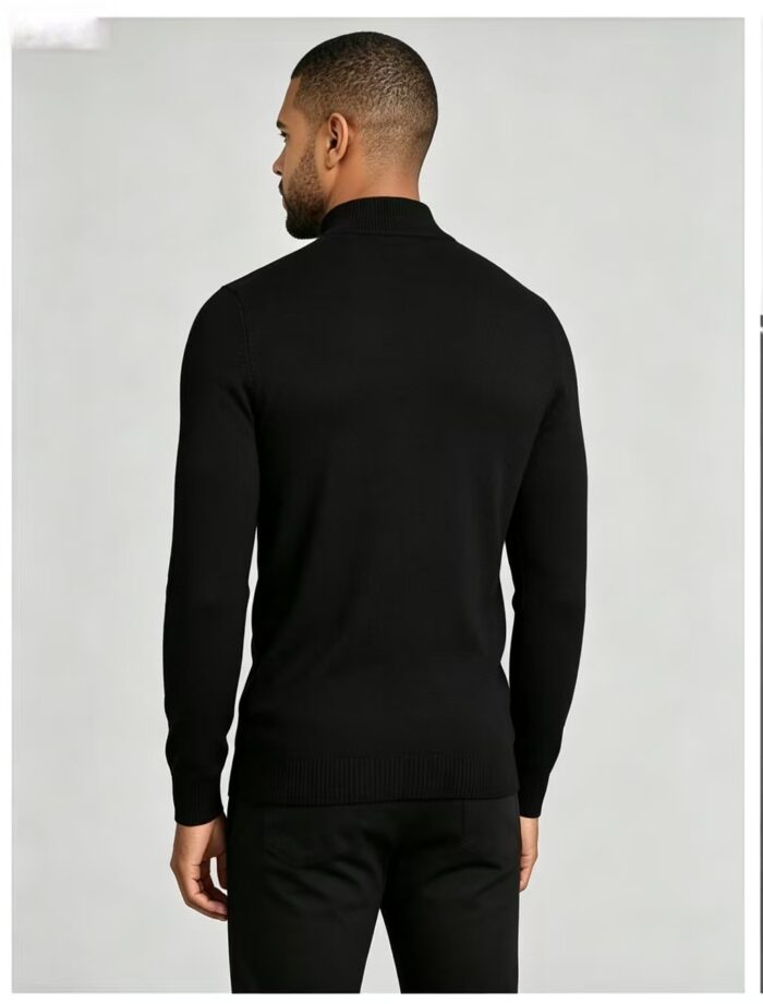 Men's Slim Fit Solid Turtleneck Long Sleeve Knit Sweater Soft Warm Fall Winter Base Layer Pullover - Image 59