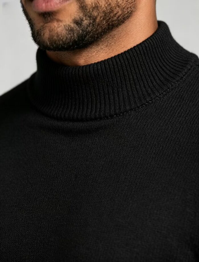 Men's Slim Fit Solid Turtleneck Long Sleeve Knit Sweater Soft Warm Fall Winter Base Layer Pullover - Image 60