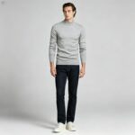 Men's Slim Fit Solid Turtleneck Long Sleeve Knit Sweater Soft Warm Fall Winter Base Layer Pullover - Image 62
