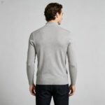 Men's Slim Fit Solid Turtleneck Long Sleeve Knit Sweater Soft Warm Fall Winter Base Layer Pullover - Image 63