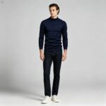 Men's Slim Fit Solid Turtleneck Long Sleeve Knit Sweater Soft Warm Fall Winter Base Layer Pullover - Image 66