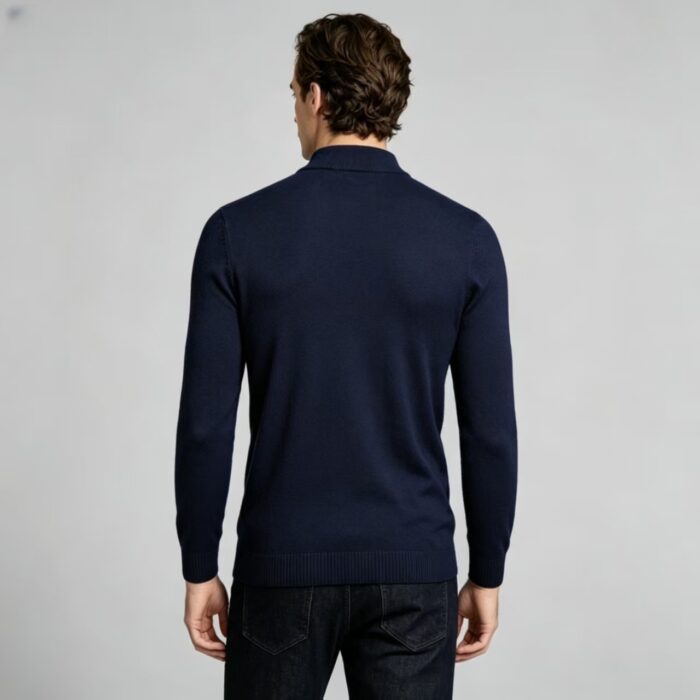 Men's Slim Fit Solid Turtleneck Long Sleeve Knit Sweater Soft Warm Fall Winter Base Layer Pullover - Image 67
