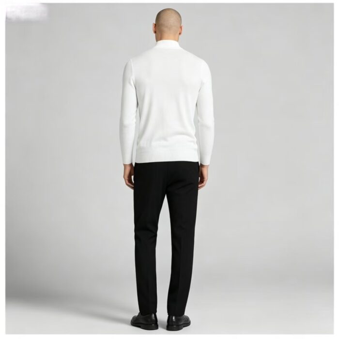 Men's Slim Fit Solid Turtleneck Long Sleeve Knit Sweater Soft Warm Fall Winter Base Layer Pullover - Image 75