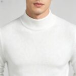 Men's Slim Fit Solid Turtleneck Long Sleeve Knit Sweater Soft Warm Fall Winter Base Layer Pullover - Image 77