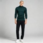 Men's Slim Fit Solid Turtleneck Long Sleeve Knit Sweater Soft Warm Fall Winter Base Layer Pullover - Image 78