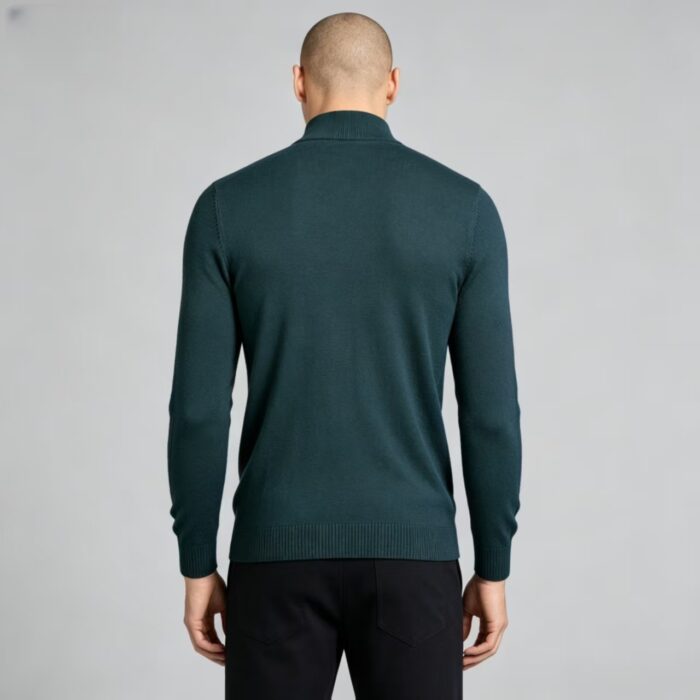 Men's Slim Fit Solid Turtleneck Long Sleeve Knit Sweater Soft Warm Fall Winter Base Layer Pullover - Image 79