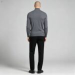 Men's Slim Fit Solid Turtleneck Long Sleeve Knit Sweater Soft Warm Fall Winter Base Layer Pullover - Image 83