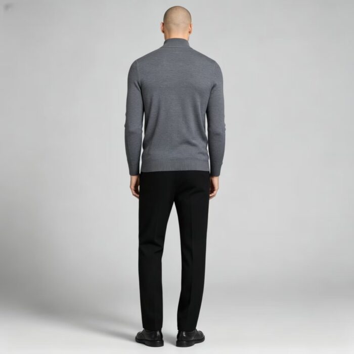 Men's Slim Fit Solid Turtleneck Long Sleeve Knit Sweater Soft Warm Fall Winter Base Layer Pullover - Image 83