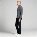 Men's Slim Fit Solid Turtleneck Long Sleeve Knit Sweater Soft Warm Fall Winter Base Layer Pullover - Image 84