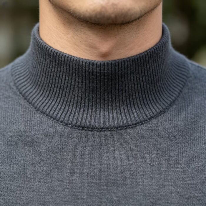 Men's Slim Fit Solid Turtleneck Long Sleeve Knit Sweater Soft Warm Fall Winter Base Layer Pullover - Image 85