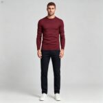 Men's Slim Fit Solid Turtleneck Long Sleeve Knit Sweater Soft Warm Fall Winter Base Layer Pullover - Image 90