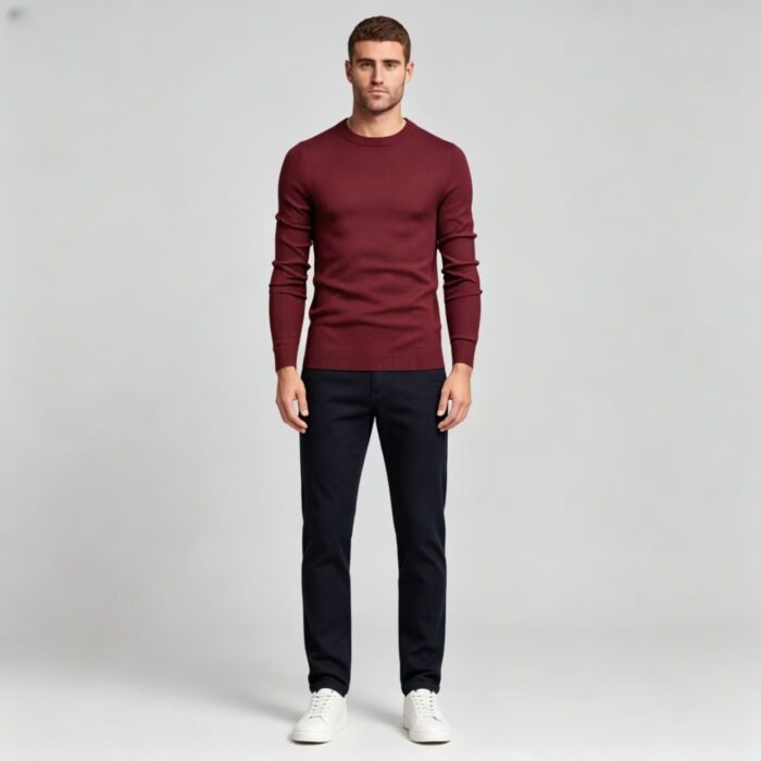 Men's Slim Fit Solid Turtleneck Long Sleeve Knit Sweater Soft Warm Fall Winter Base Layer Pullover - Image 90
