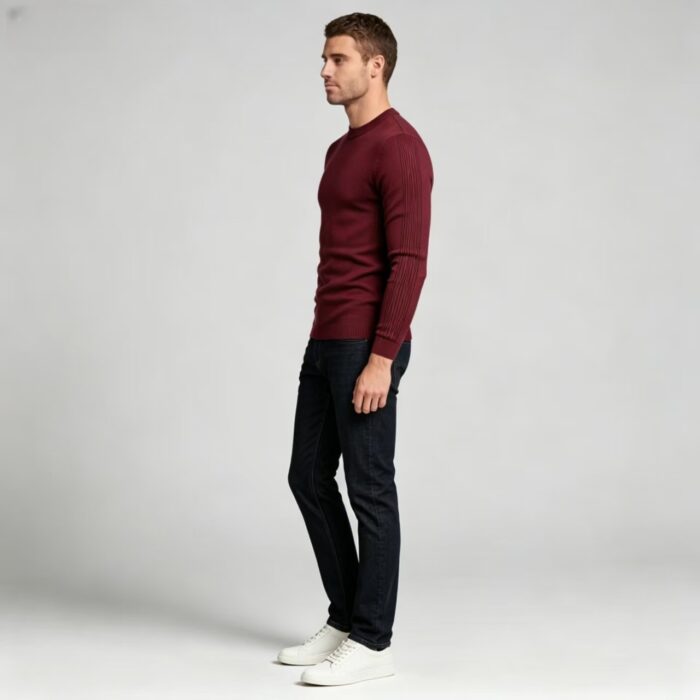 Men's Slim Fit Solid Turtleneck Long Sleeve Knit Sweater Soft Warm Fall Winter Base Layer Pullover - Image 92