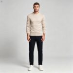 Men's Slim Fit Solid Turtleneck Long Sleeve Knit Sweater Soft Warm Fall Winter Base Layer Pullover - Image 95