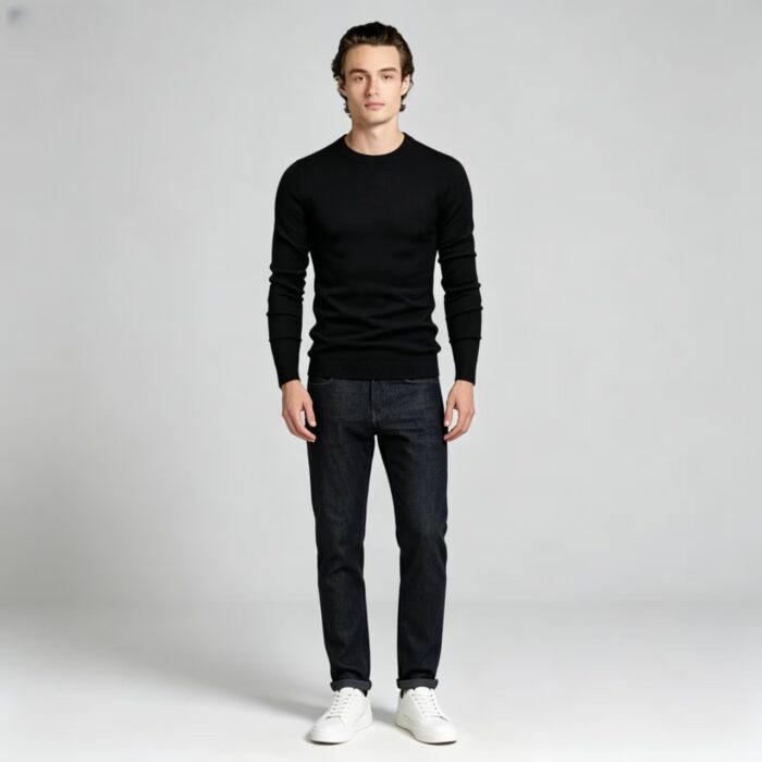 Men's Slim Fit Solid Turtleneck Long Sleeve Knit Sweater Soft Warm Fall Winter Base Layer Pullover - Image 98