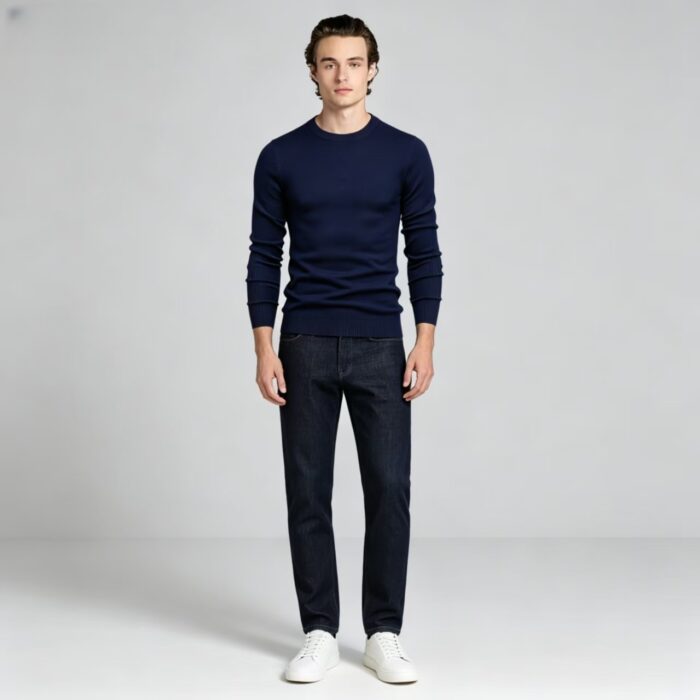 Men's Slim Fit Solid Turtleneck Long Sleeve Knit Sweater Soft Warm Fall Winter Base Layer Pullover - Image 102