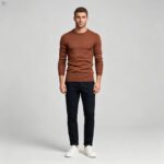 Men's Slim Fit Solid Turtleneck Long Sleeve Knit Sweater Soft Warm Fall Winter Base Layer Pullover - Image 114